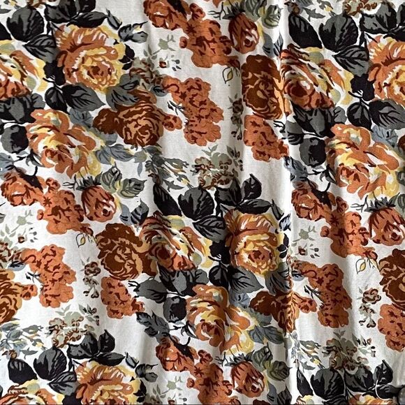 DANIEL HECHTER Vintage Button Front Blouse Floral Print Brown M - Picture 2 of 7